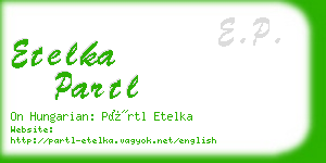 etelka partl business card